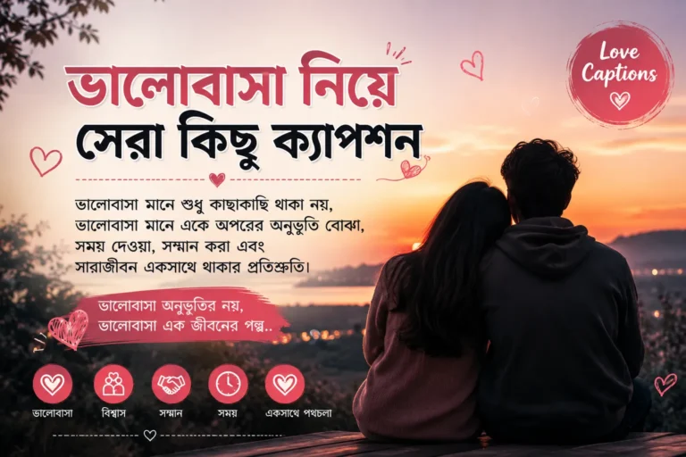 ভালোবাসা নিয়ে ক্যাপশন - সত্যিকারের ভালোবাসা নিয়ে স্ট্যাটাস - গভীর ভালোবাসা নিয়ে উক্তি ও সেরা রোমান্টিক ক্যাপশন ২০২৬